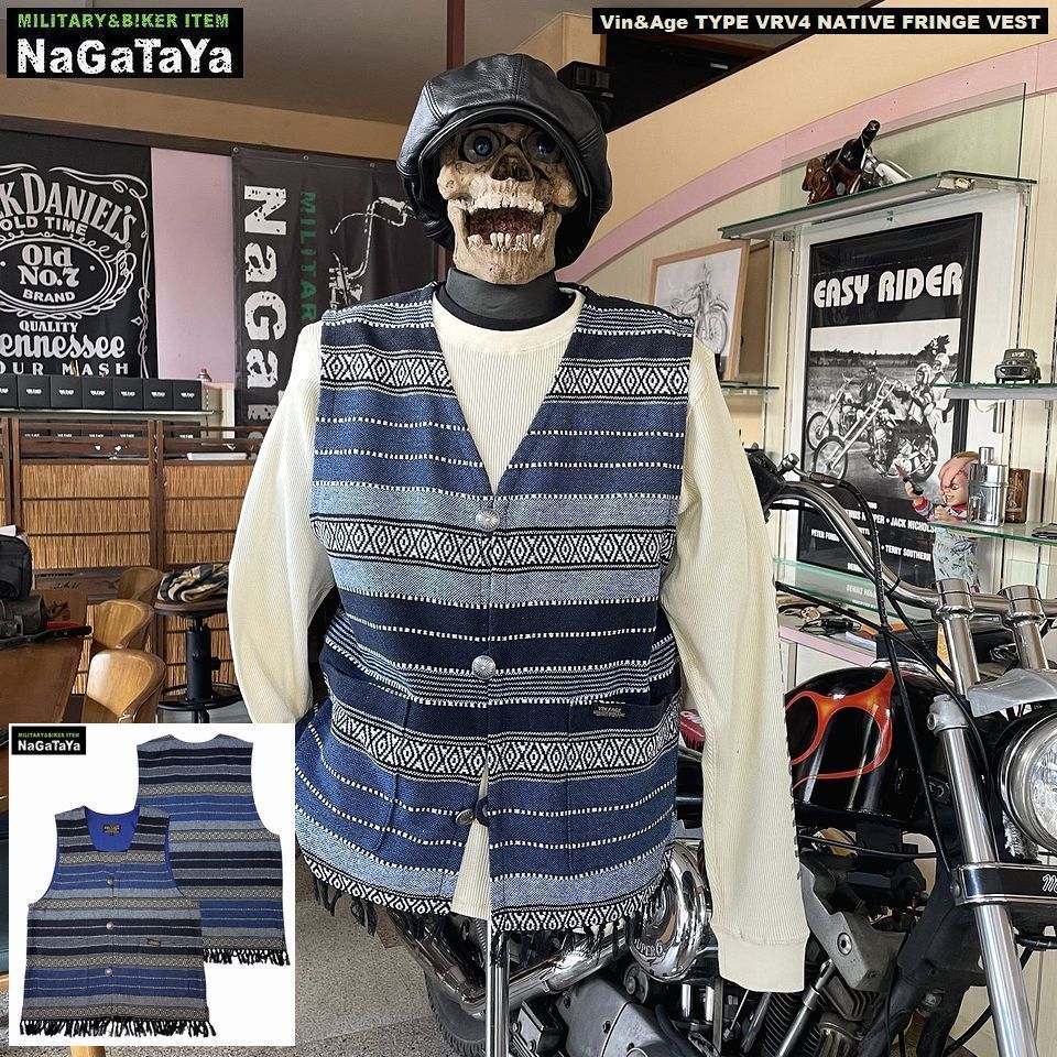 Vin&Age ヴィンアンドエイジ TYPE VRV4 ネイティブ フリンジ ベスト