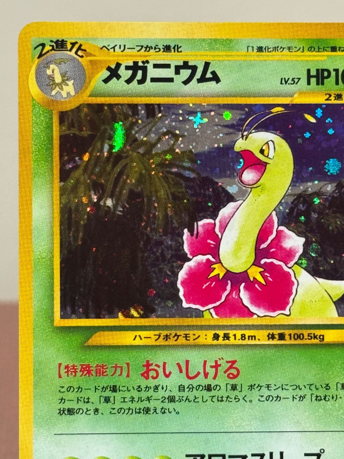 旧裏】メガニウム LV.57 ☆ No.154 金、銀、新世界へ… - メルカリ