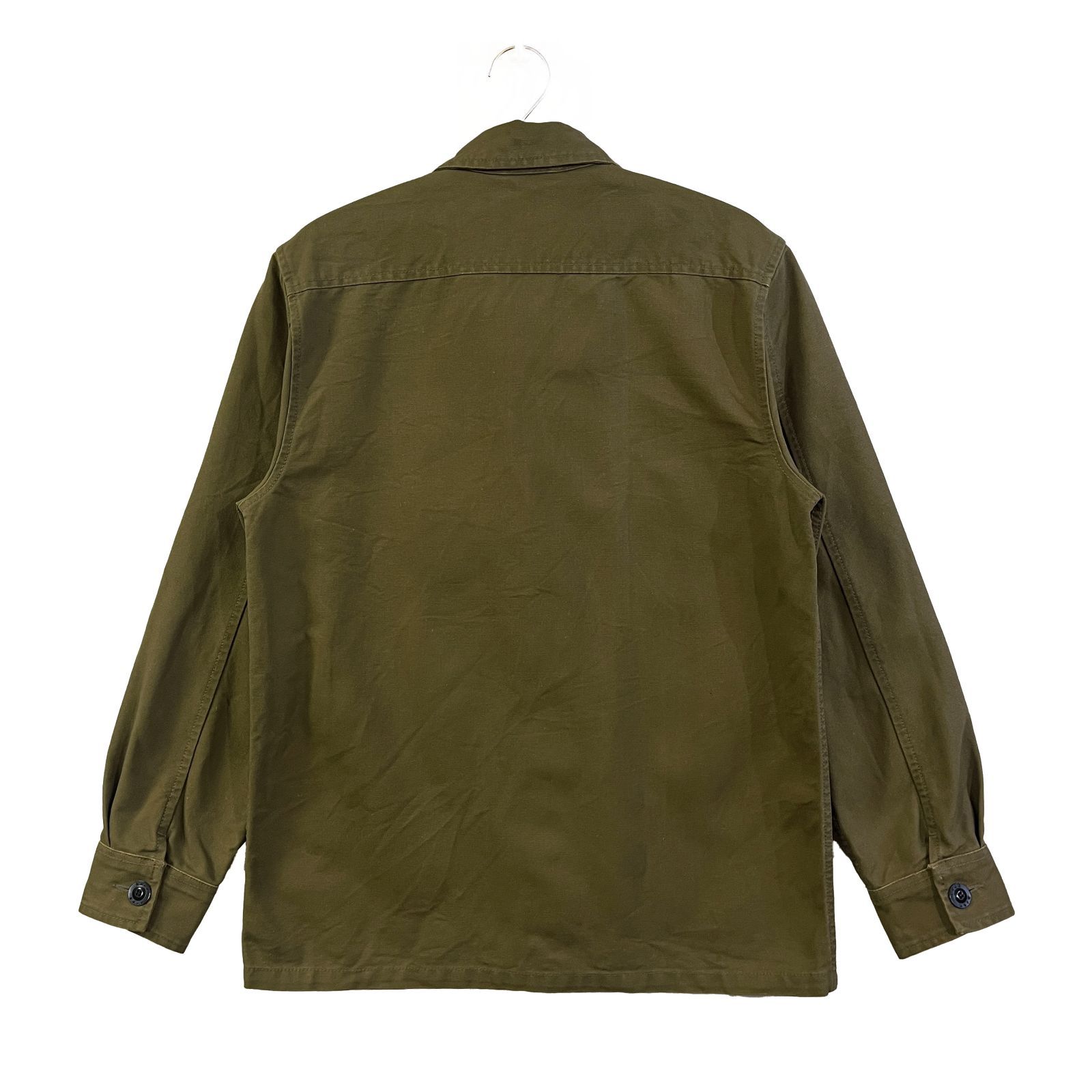 USED／EUメンズM】NUDIE JEANS STEN ARMY TWILL カバーオール オリーブ 