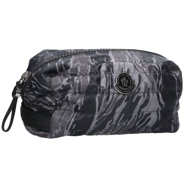 MONCLER ポーチ カモフラ柄 ブラック×ブラック MONCLER 【公式通販】