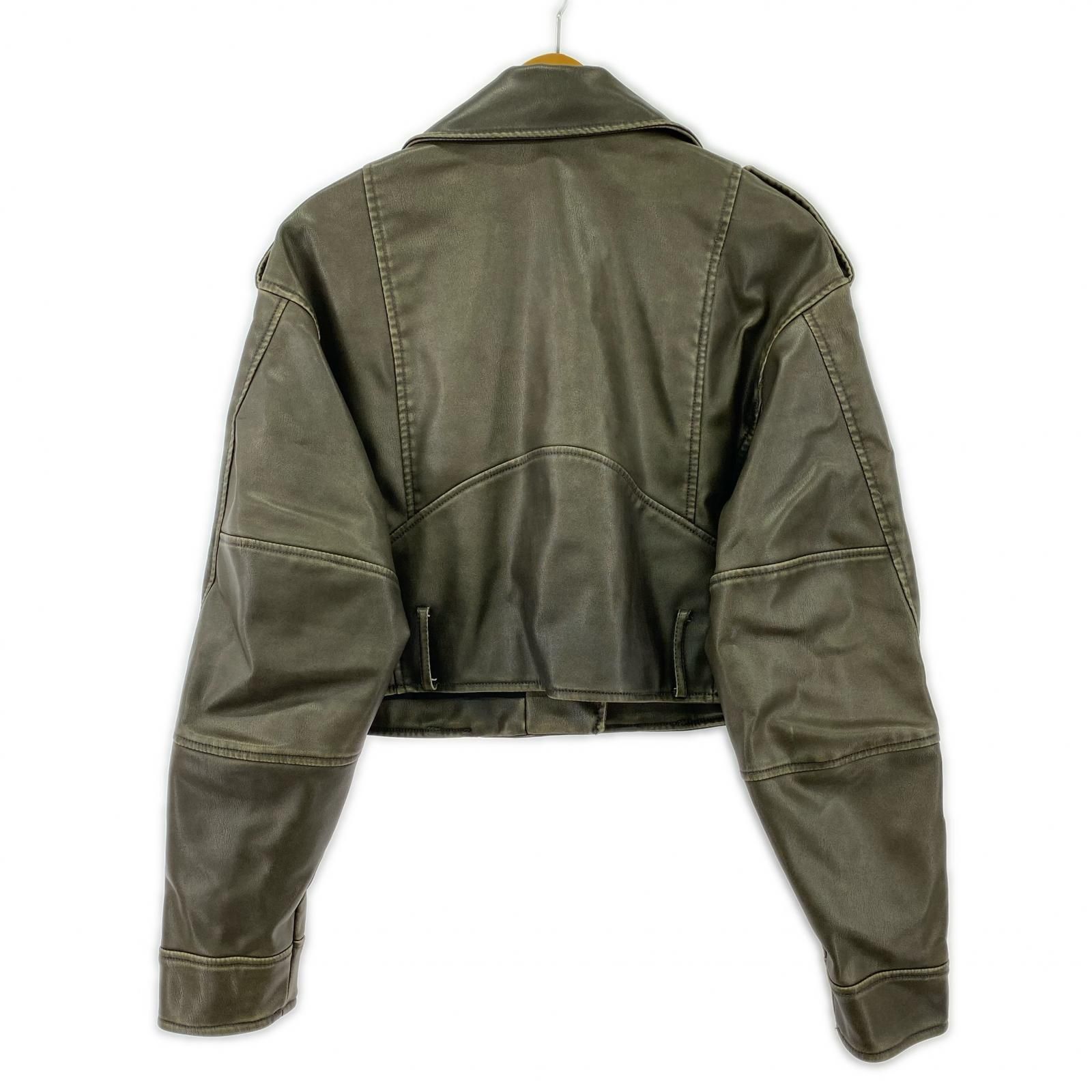 ZARA ザラ フェイクレザー ショート ライダースジャケット sizeEUR XS
