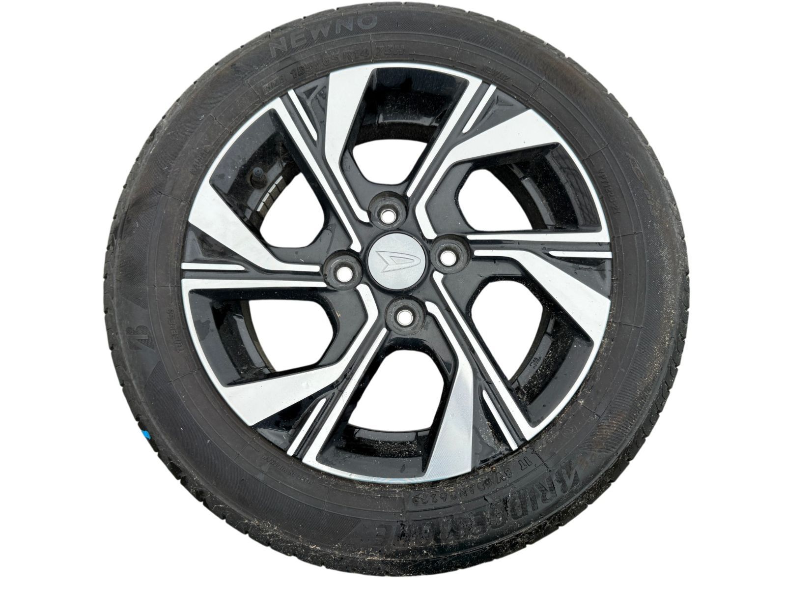 ダイハツ タント 純正アルミホイール 4本【155/65R14】 中古アルミ＆タイヤ】ダイハツ 純正アルミ＆新品タイヤ4本セット