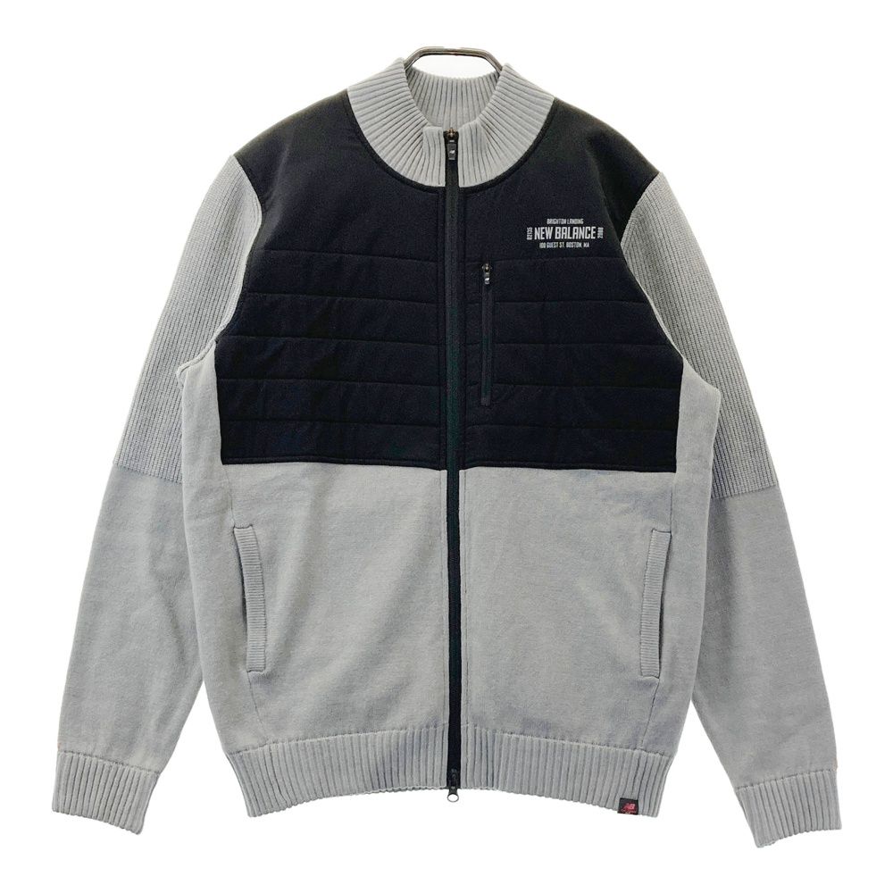 サイズ：6 NEW BALANCE GOLF ニューバランス  中綿切替 ニットジャケット ウール混  グレー系 [240101637658] ゴルフウェア メンズ ストスト サイズ：6 NEW BALANCE GOLF ニューバランス 中綿切替 ニット