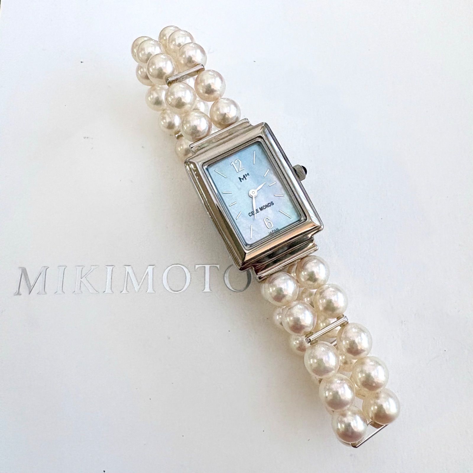 花珠級✨稼働✨ミキモト CELE MONDSソーラー電池あこや真珠ブレス