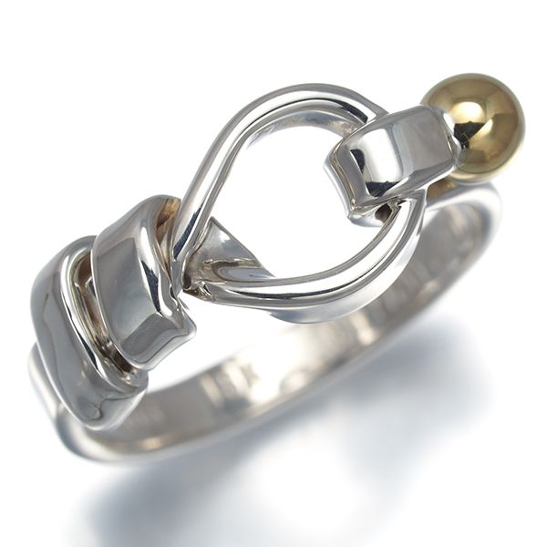 ティファニー リング フック&アイ 9号 シルバー 925/K18YG #187319