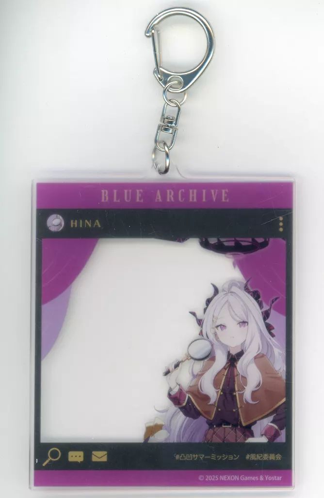 中古】キーホルダー 空崎ヒナ SNS風アクリルキーホルダー 「ブルー