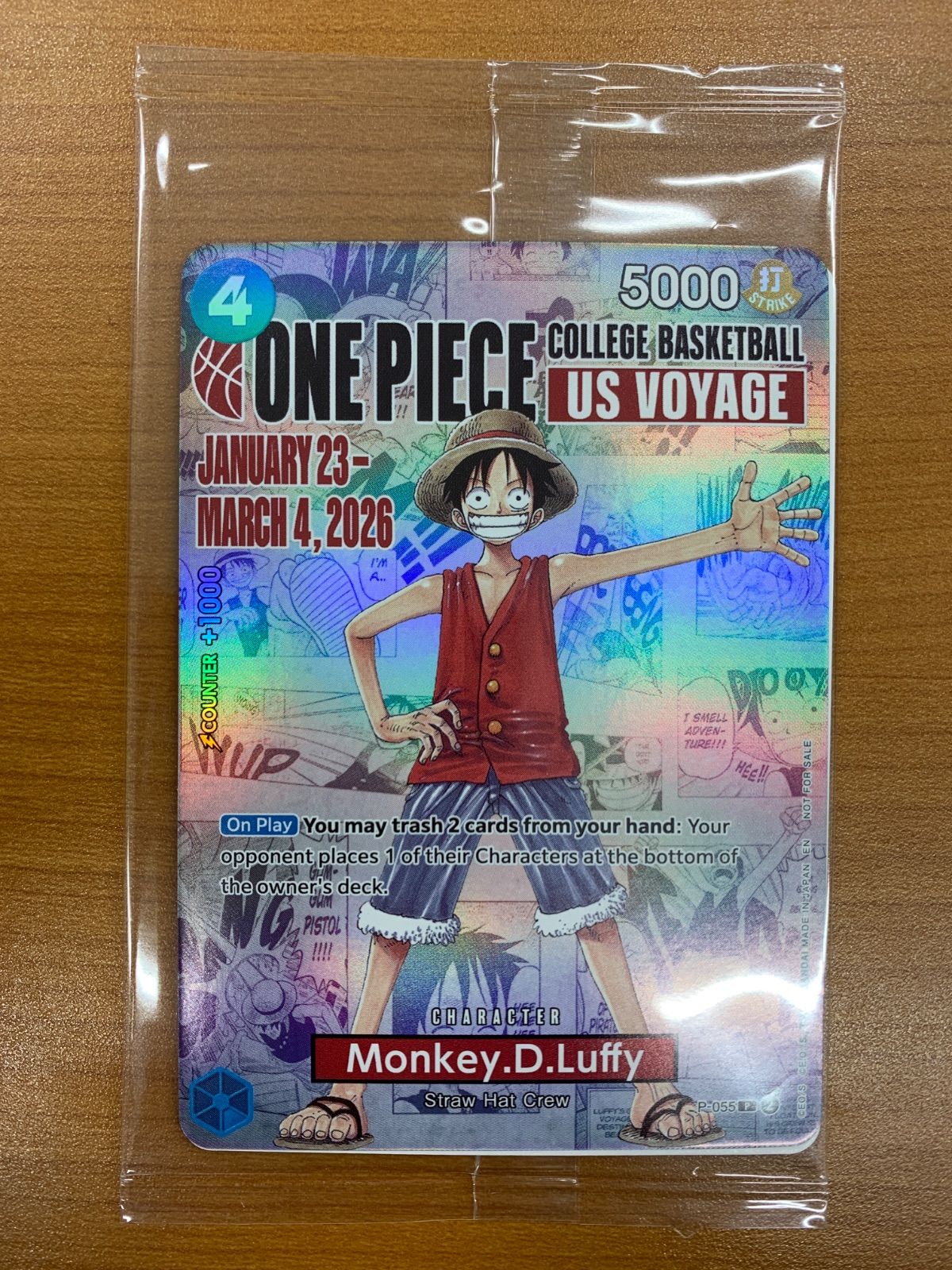 未開封 モンキー・D・ルフィ P プロモ P-055 カレッジ