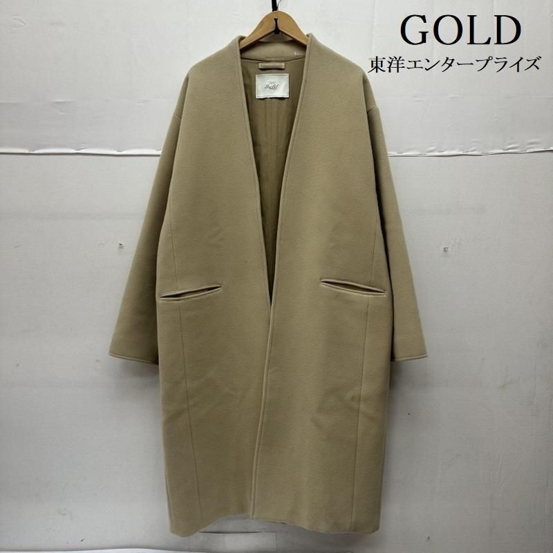 ゴールド 東洋エンタープライズ ウール ノーカラー コート GL14266