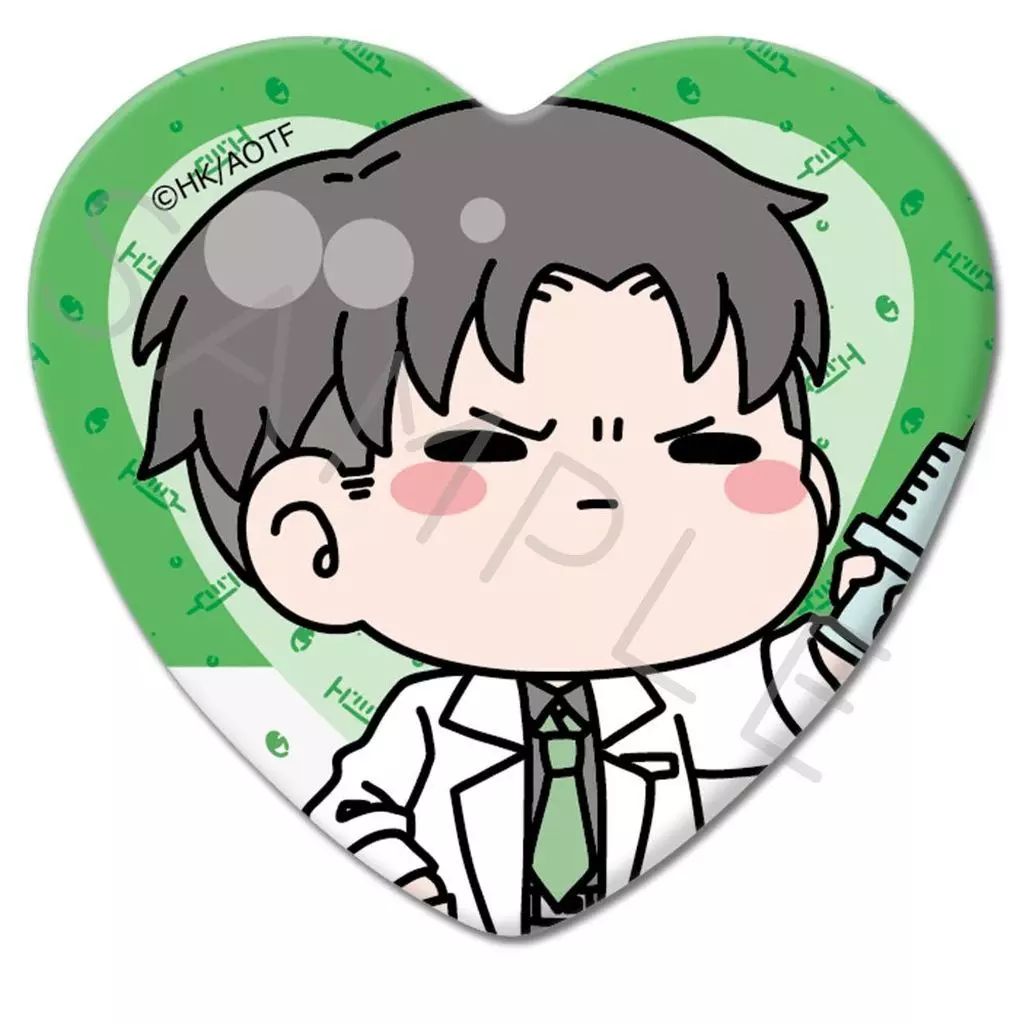 中古】バッジ・ビンズ M-NG(リヴァイ・アッカーマン) ハート型缶バッジ