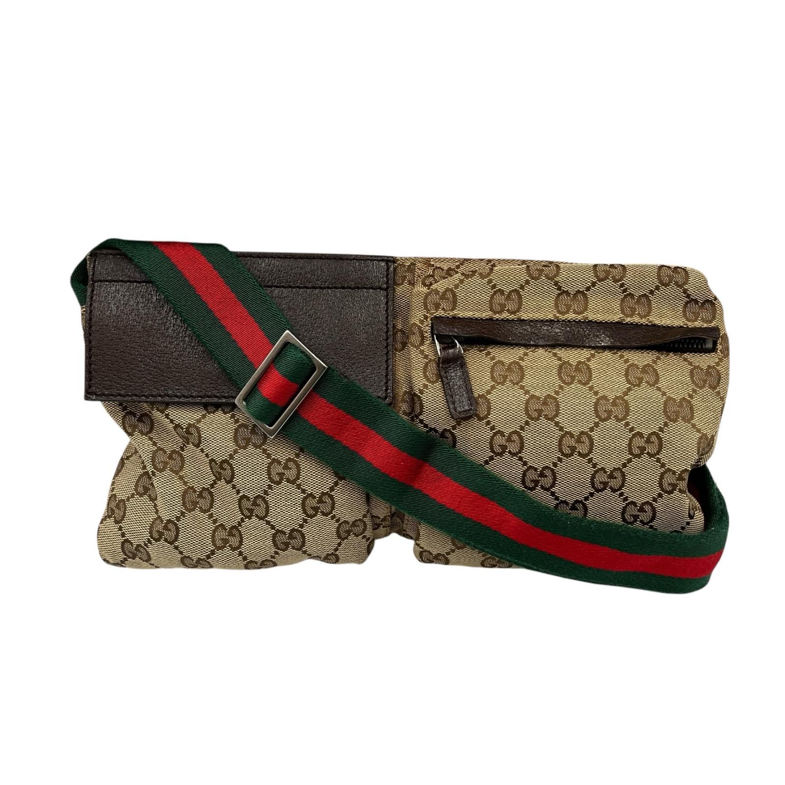 ☆ グッチ GUCCI ウエストバッグ シェリーライン ウェビングライン GG