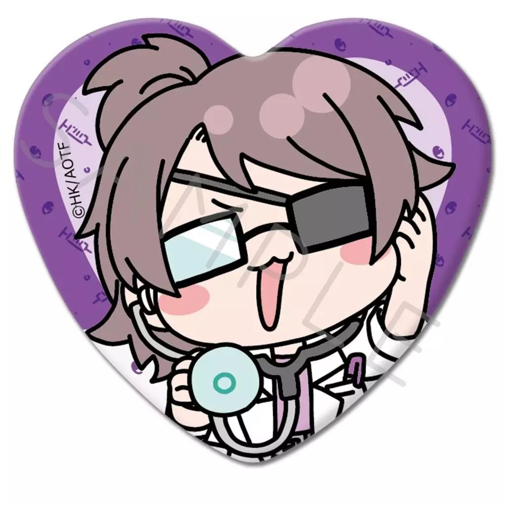 中古】バッジ・ビンズ M-NF(ハンジ・ゾエ) ハート型缶バッジ 第15弾