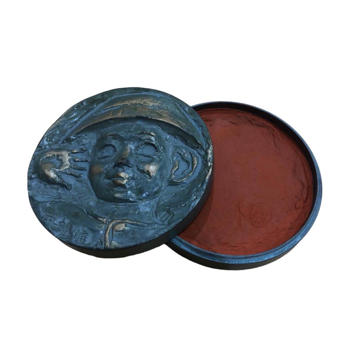 北村西望 将軍の孫 印鑑ケース 朱肉 ブロンズ 骨董・民芸品 - メルカリ