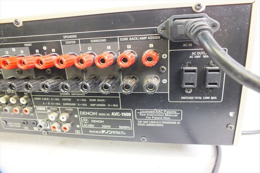 DENON AVC-1909 AVアンプ◇現状品