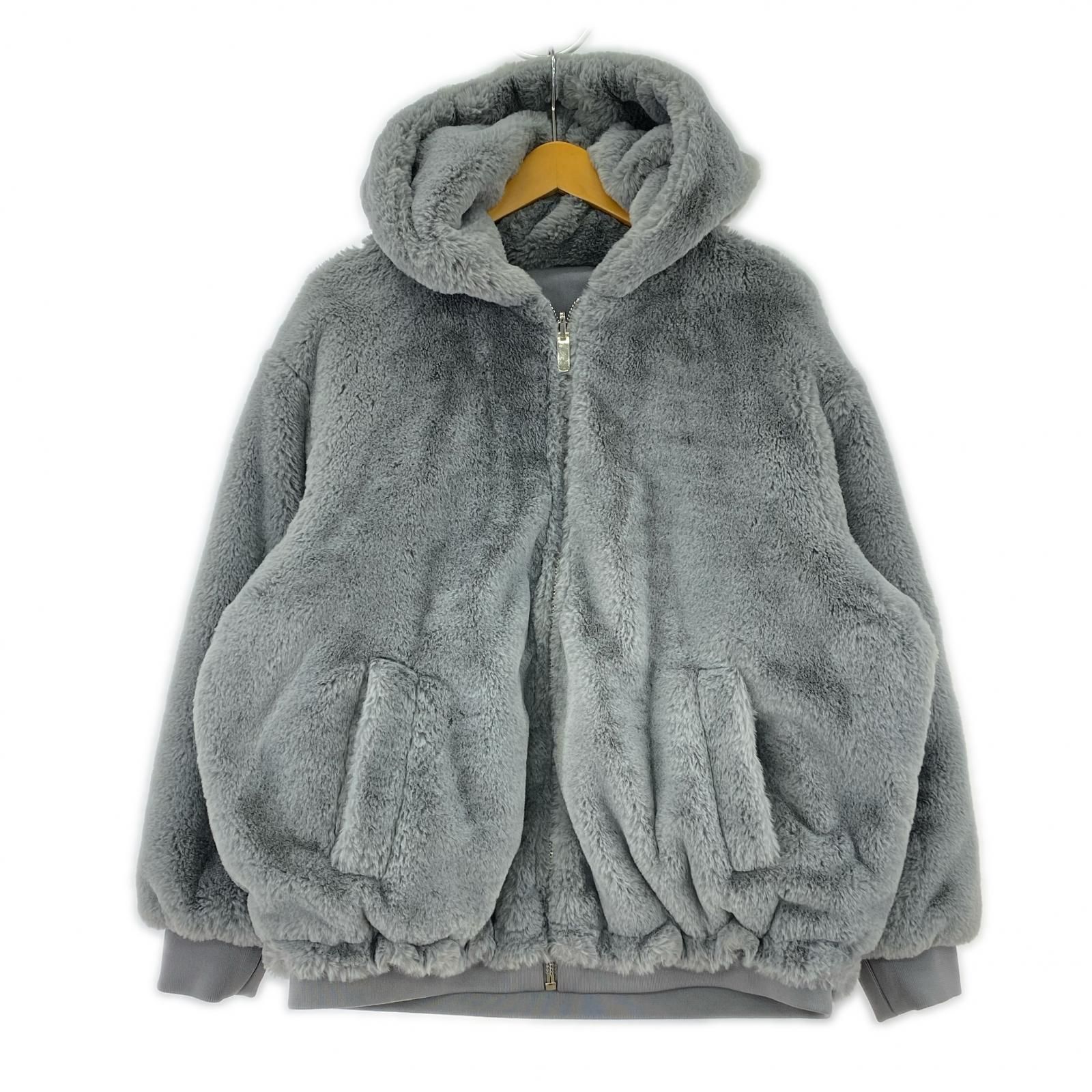 ZARA ザラ リバーシブル ファージャケット sizeEUR S/グレー - メルカリ