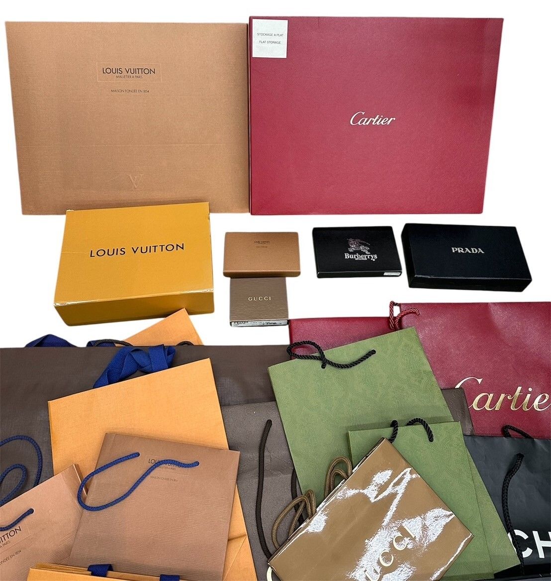 □使ってください! ブランド 保存袋 紙袋 空箱 おまとめ LV GUCCI