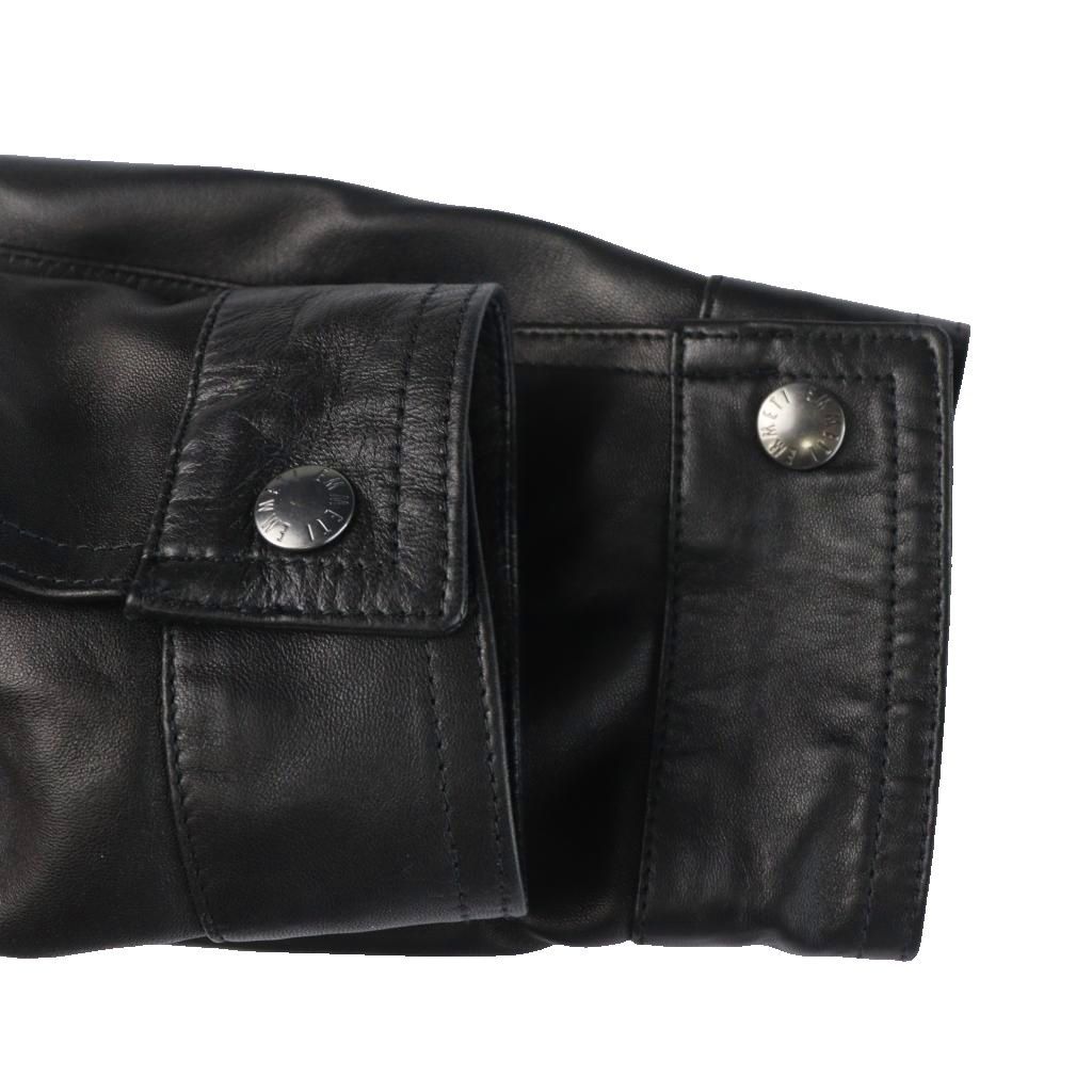 エンメティ EMMETI 襟付き シングル ライダース ジャケット レザー 革