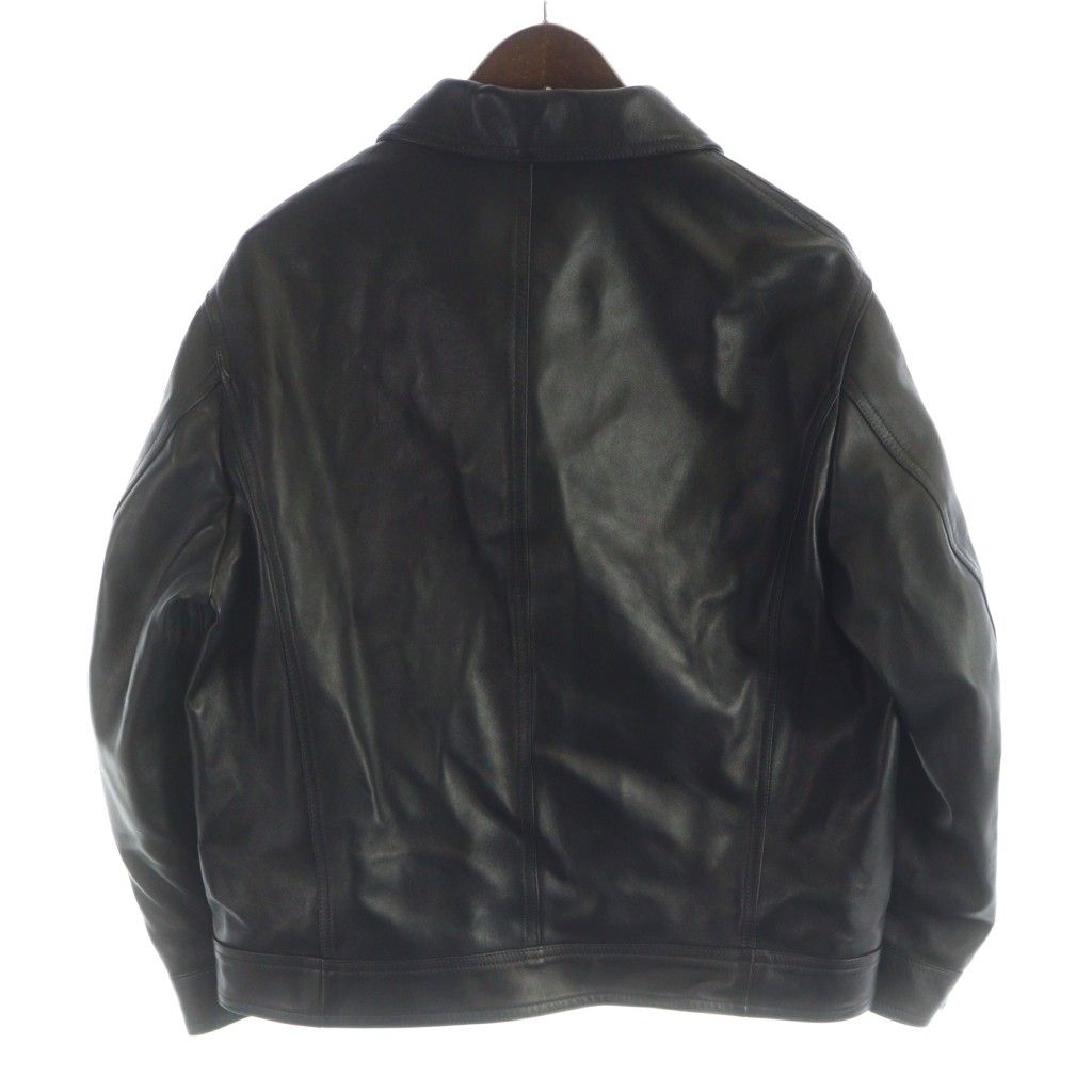 エンメティ EMMETI 襟付き シングル ライダース ジャケット レザー 革