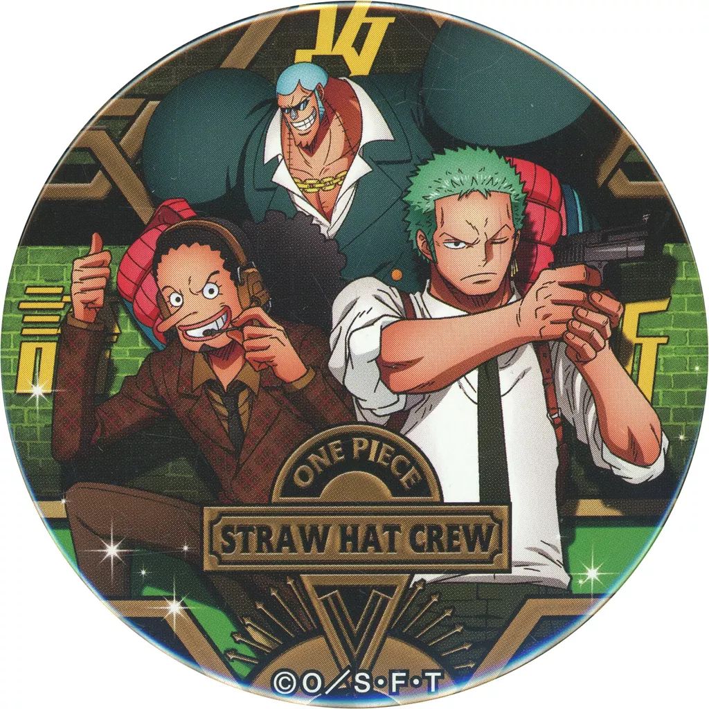 中古】バッジ・ピンズ ゾロ＆ウソップ＆フランキー 「ワンピース 輩
