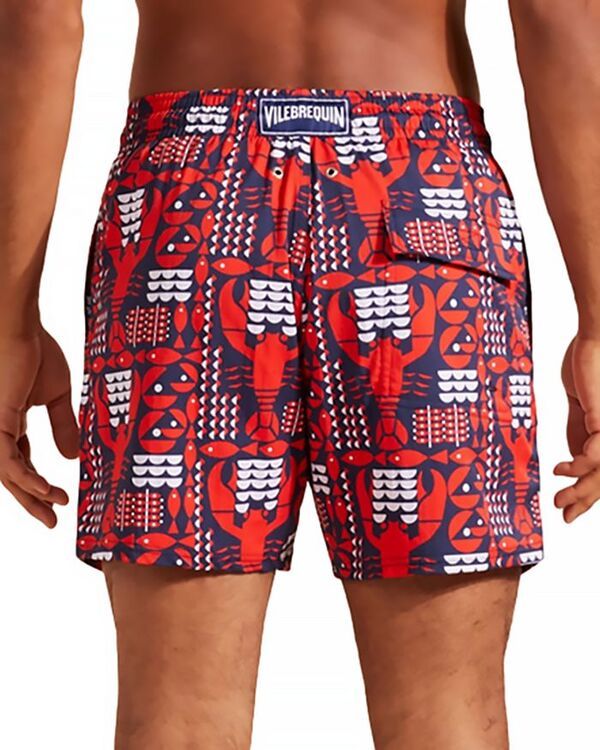 ヴィルブレクイン メンズ 水着 ハーフパンツ・ショーツ プリント Vilebrequin Moorise Lobsters Print 5 Swim Trunks Navy ネイビー