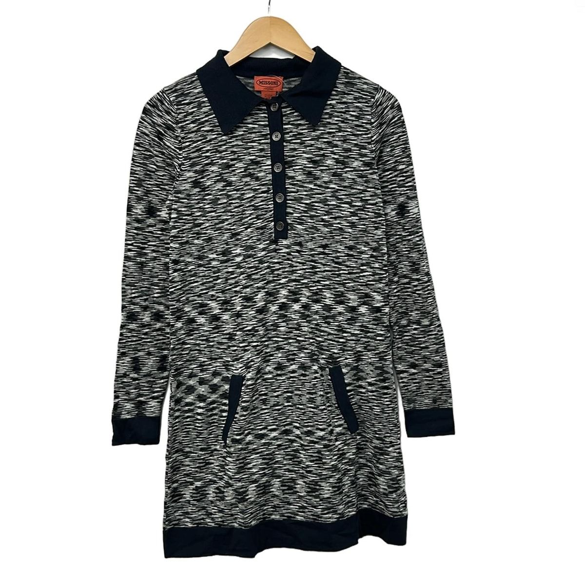 MISSONI(ミッソーニ) ワンピース サイズS レディース美品 - ネイビー