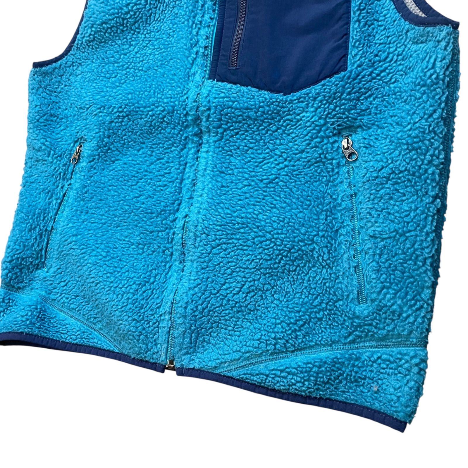 patagonia フリースベスト 青 14s patagonia Retro-X Vest 青 M パタゴニア レトロX ベスト フリース