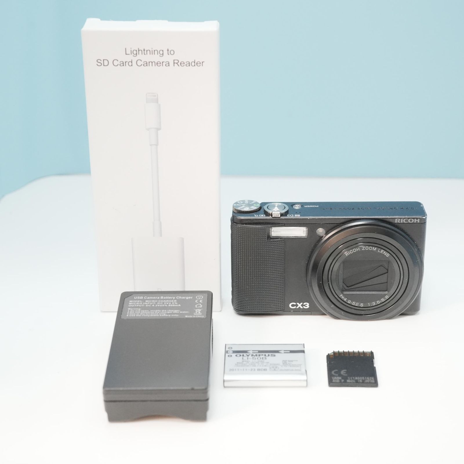 RICOH CX3 デジカメ スマホ転送OK フルセット a5946 - メルカリ