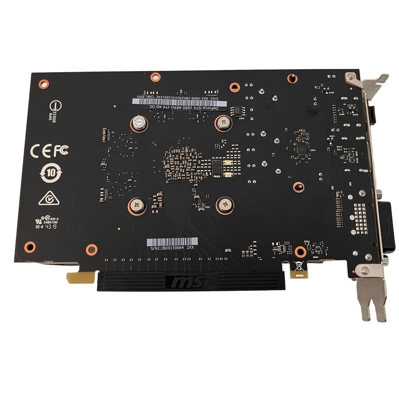 NVIDIA グラフィックボード GEFORCE GTX1650 4GB PC パーツ ジャンク