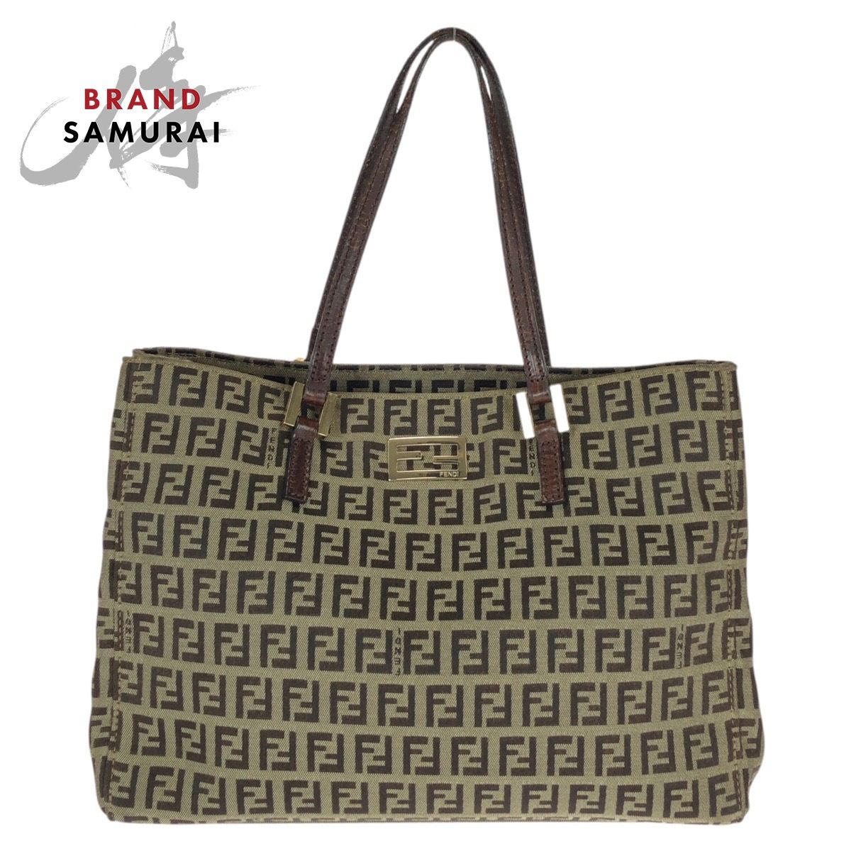 美品 FENDI フェンディ ヴィンテージ ズッキーノ ベージュ ブラウン