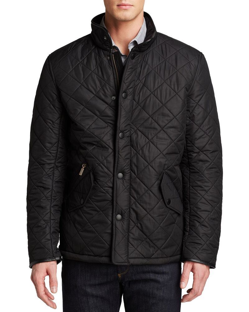 バブアー メンズ アウター ジャケット・ブルゾン Barbour Powell Polarquilt Jacket Black ブラック