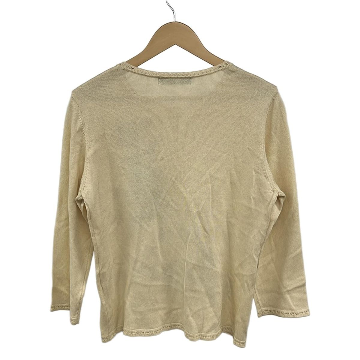 LEONARD(レオナール) 長袖セーター サイズ42 L レディース - ベージュ