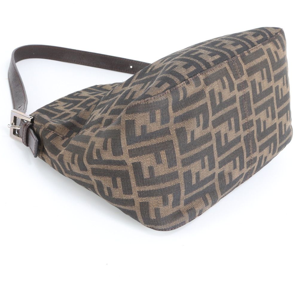 美品 フェンディ ズッカ FF 26426 レザー ナイロン ショルダーバッグ