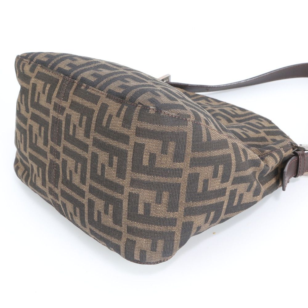 美品 フェンディ ズッカ FF 26426 レザー ナイロン ショルダーバッグ