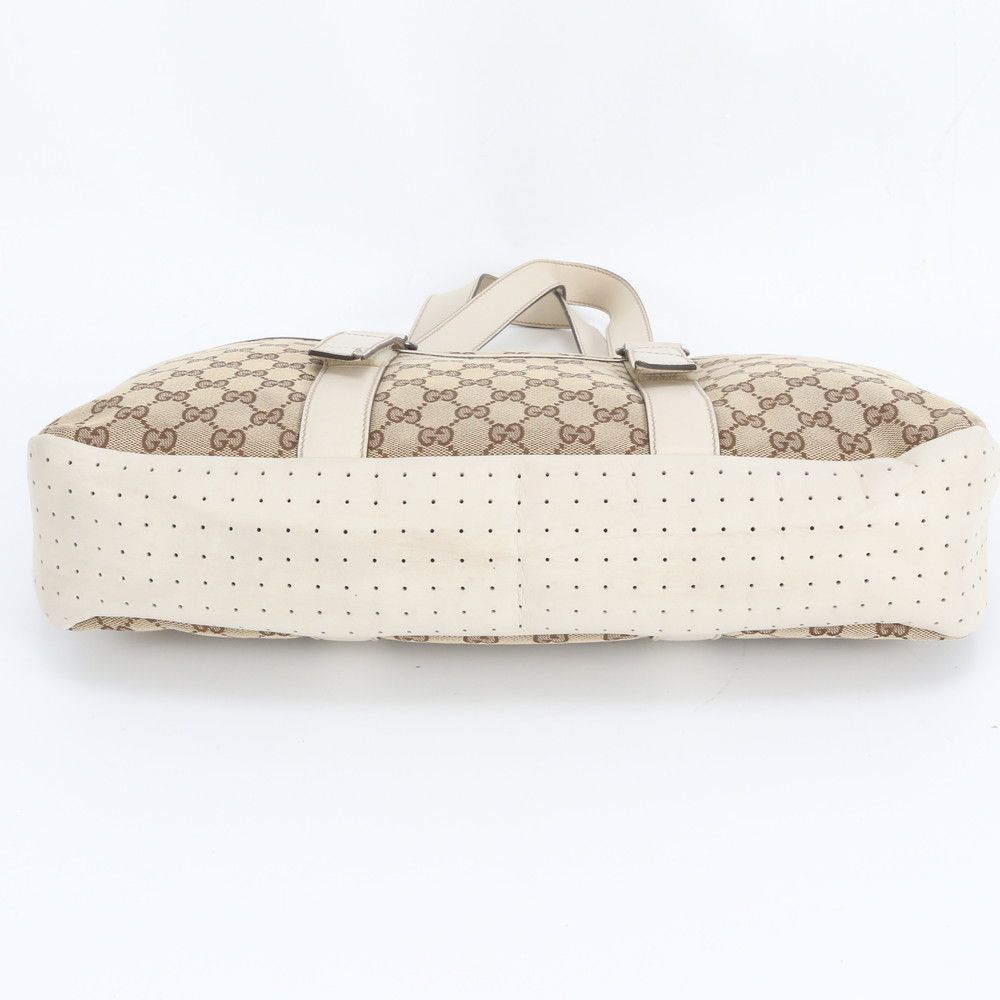 美品 グッチ GGキャンバス 153238 レザー トート バッグ 肩掛け