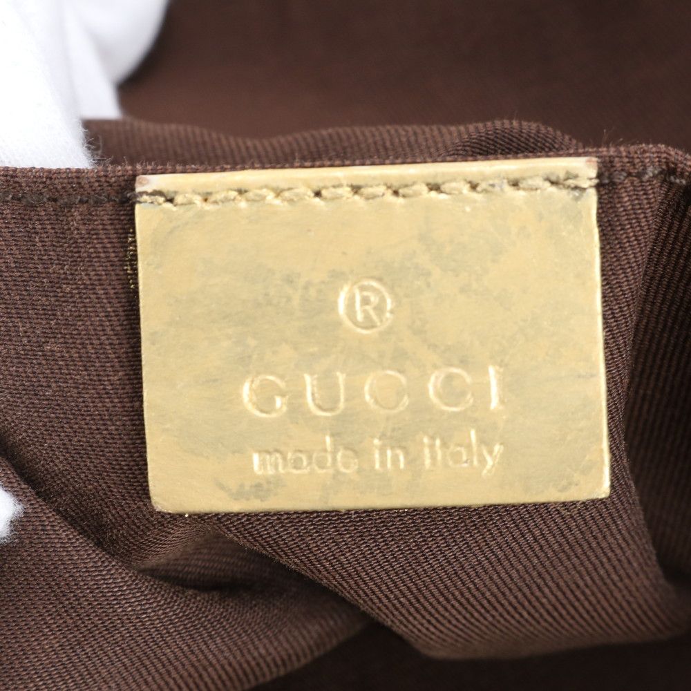 美品 グッチ GGキャンバス ベージュ 189669 レザー トート バッグ