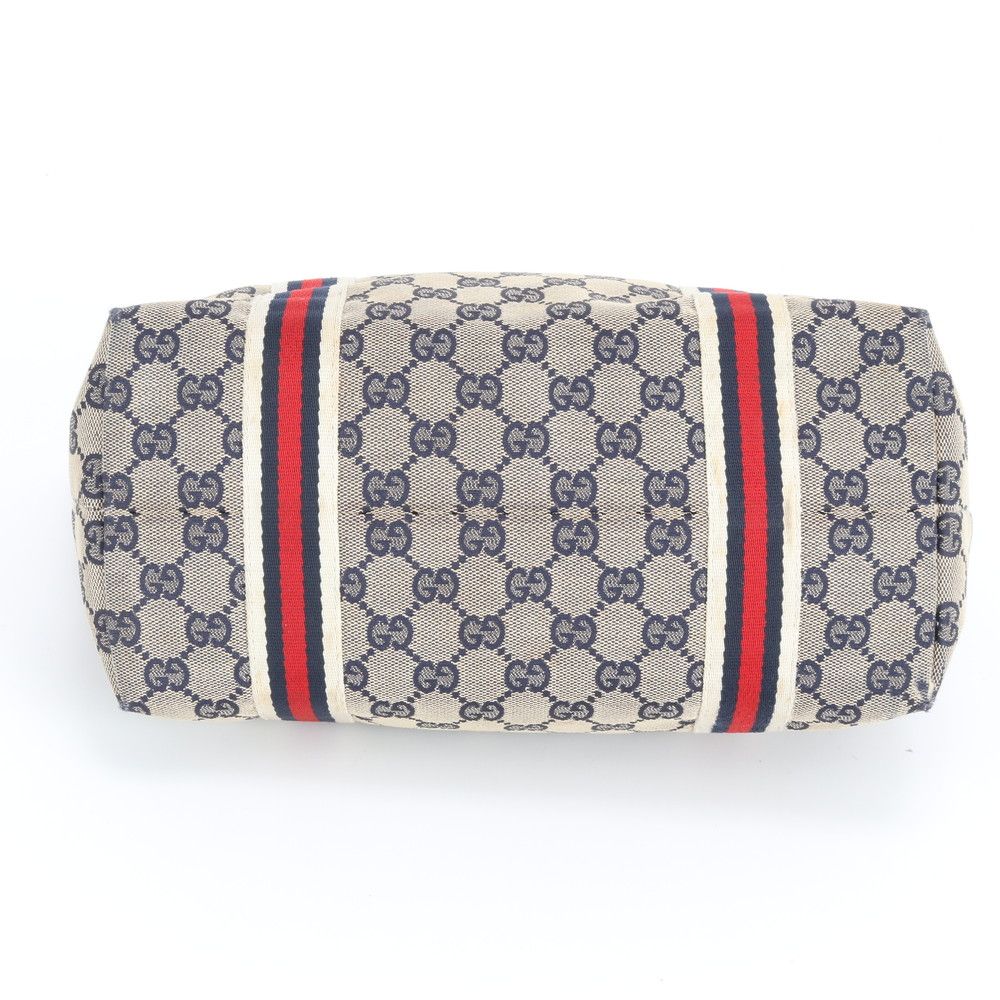 美品 グッチ GGキャンバス 137396 レザー トート バッグ 肩掛け