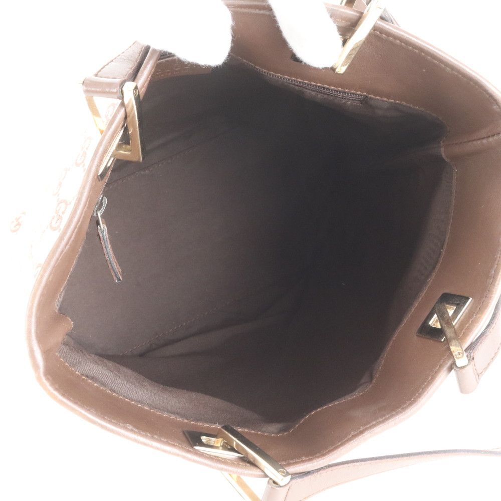 美品 グッチ GGキャンバス 002 1099 レザー トート バッグ 肩掛け