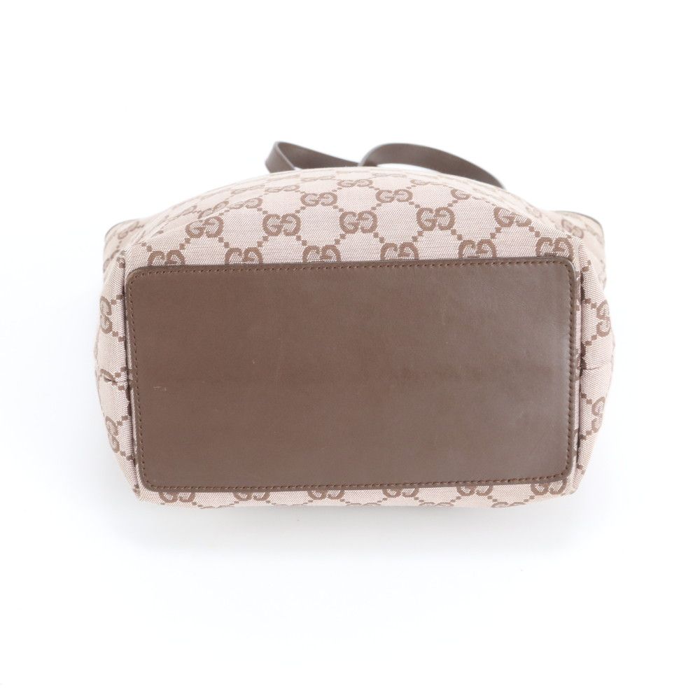 美品 グッチ GGキャンバス 002 1099 レザー トート バッグ 肩掛け