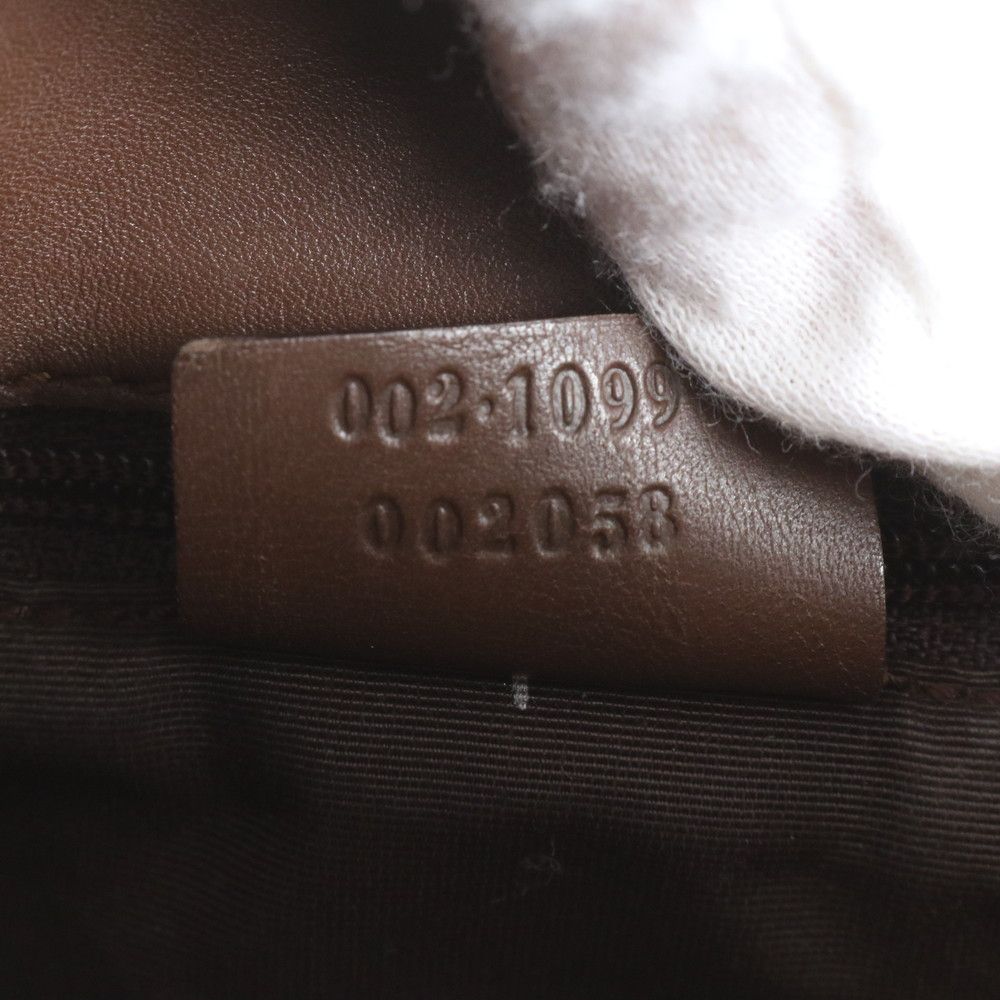 美品 グッチ GGキャンバス 002 1099 レザー トート バッグ 肩掛け