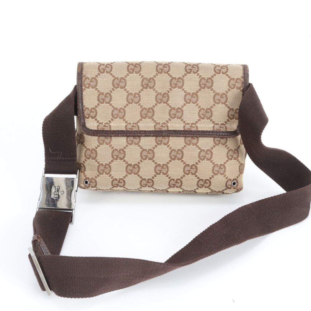 グッチ GGキャンバス 92543 レザー 2WAY ボディバッグ 斜め掛け ボディ