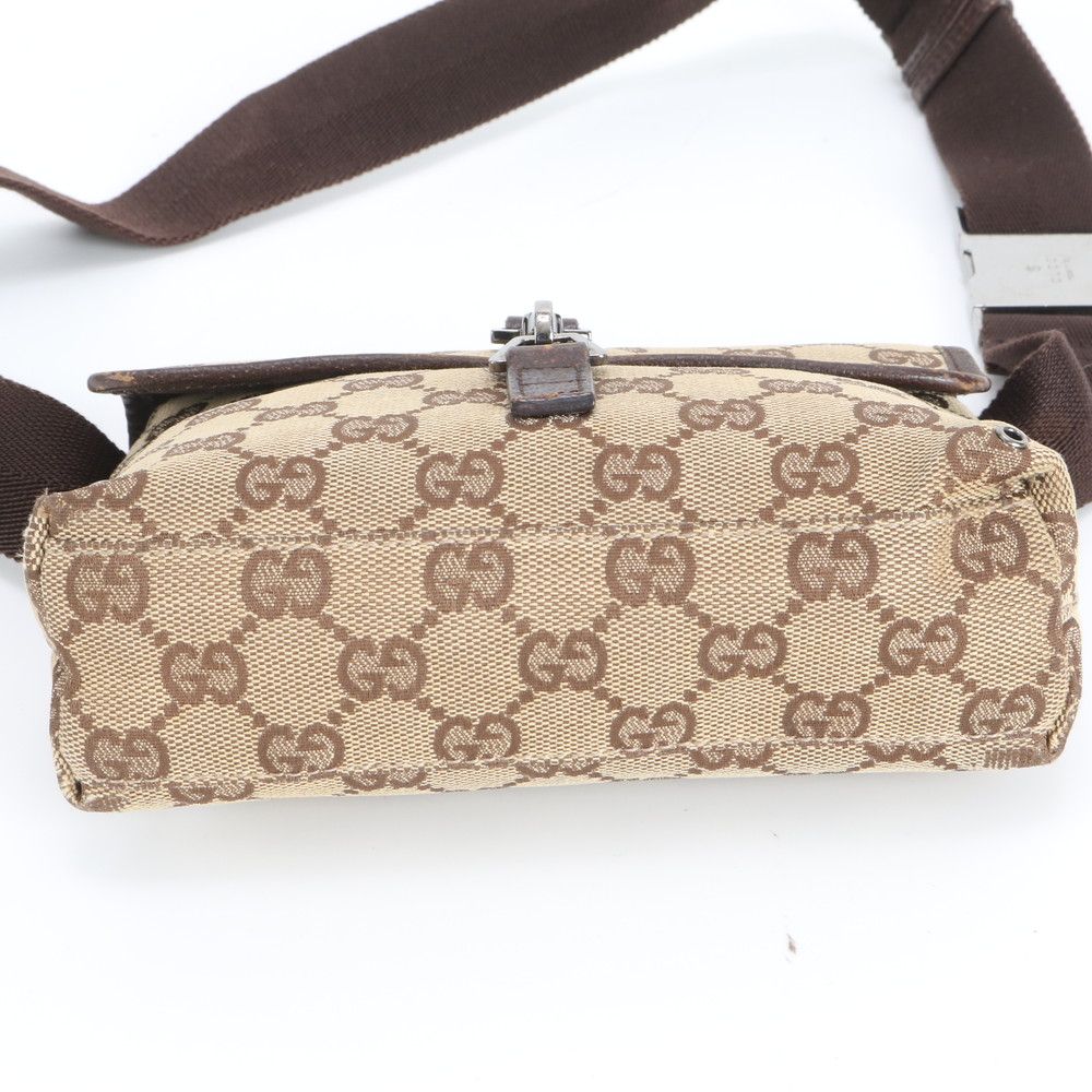 グッチ GGキャンバス 92543 レザー 2WAY ボディバッグ 斜め掛け ボディ