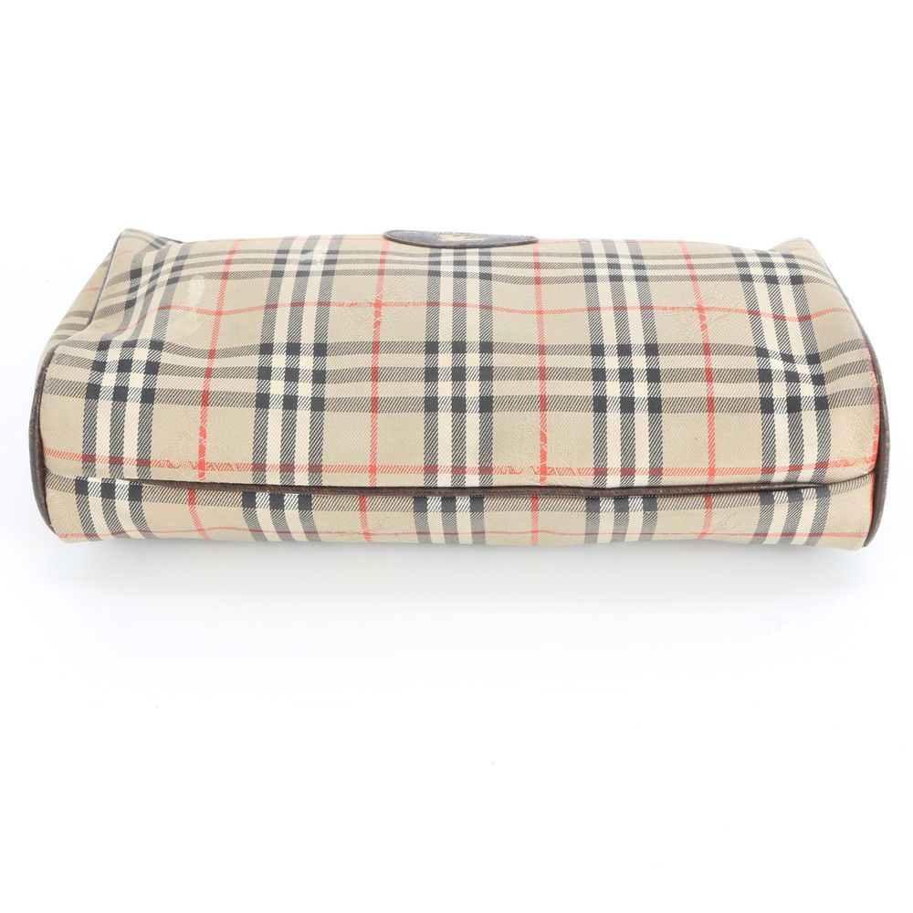 バーバリー ノバ チェック レザー ナイロン セカンドバッグ クラッチ