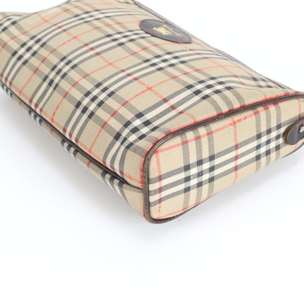 バーバリー ノバ チェック レザー ナイロン セカンドバッグ クラッチ