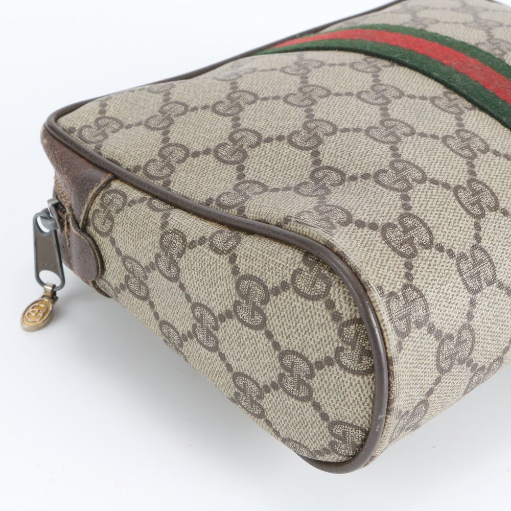 グッチ GGスプリーム シェリー ライン レザー セカンドバッグ クラッチ