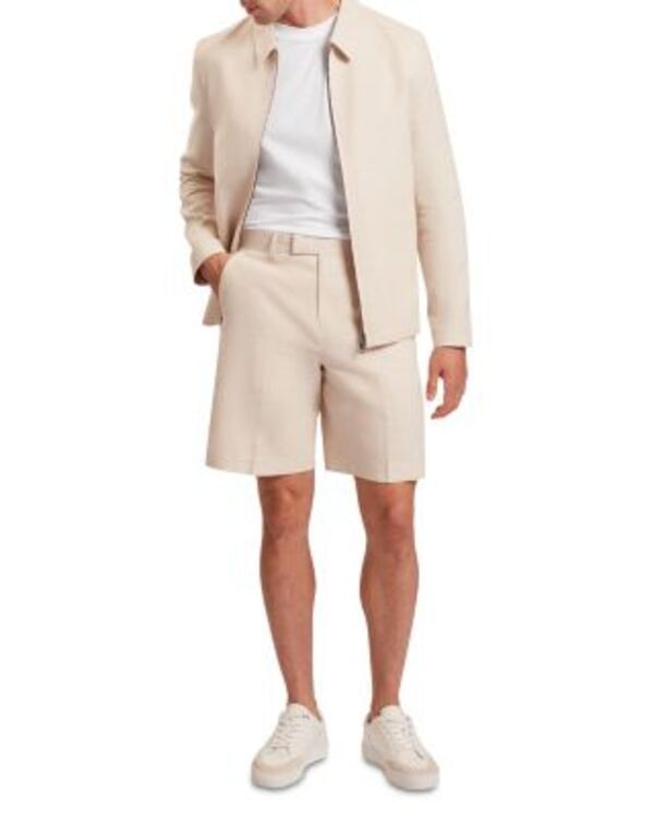 テッドベーカー メンズ ボトムス ハーフパンツ・ショーツ スリムフィット ショートパンツ リネン Ted Baker Givran Slim Fit Linen Shorts Ecru エクリュ