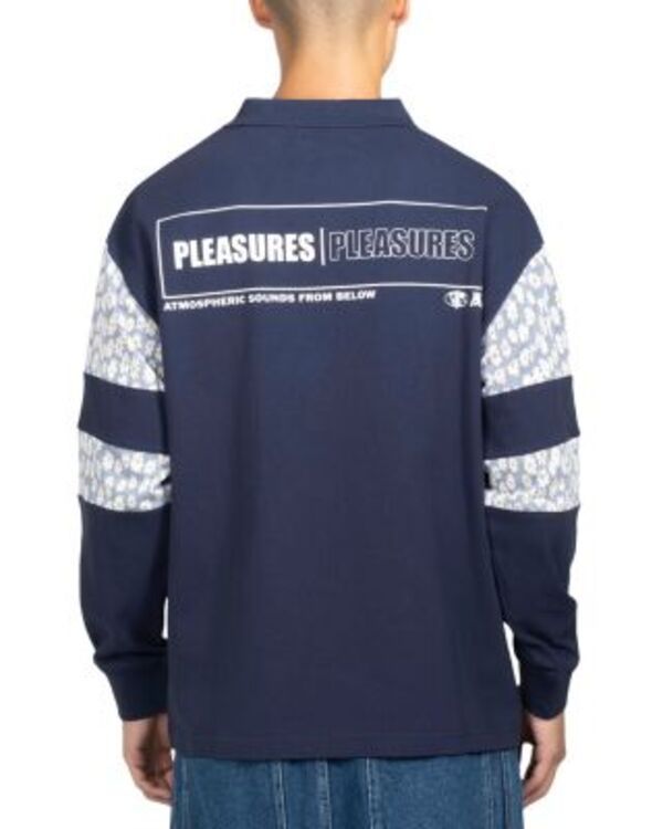 プレジャーズ メンズ トップス ポロシャツ Pleasuresounds Rugby Polo Shirt Navy ネイビー