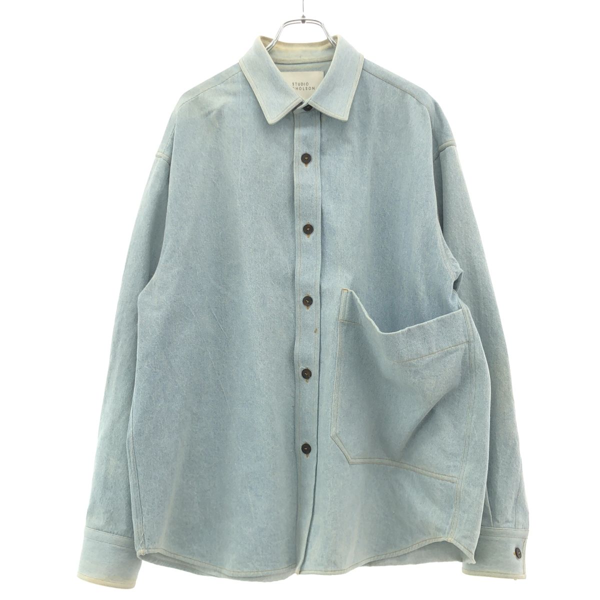 STUDIO NICHOLSON スタジオ ニコルソン PRINCE LOW PATCH POCKET SHIRT