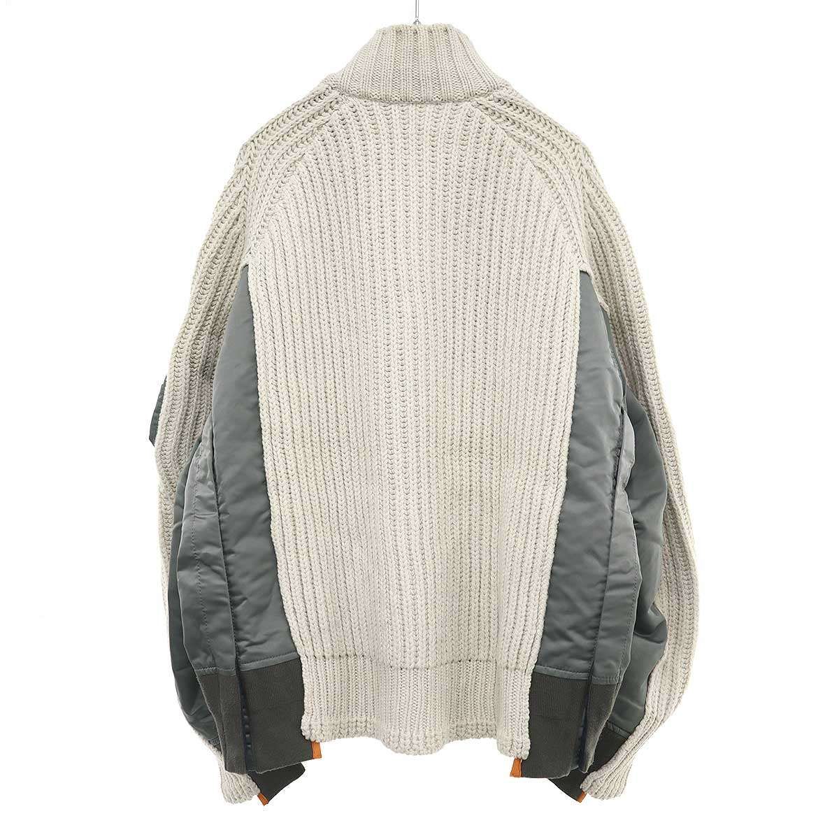 sacai サカイ 22AW Nylon Twill Mix Knit Blouson ナイロンツイル
