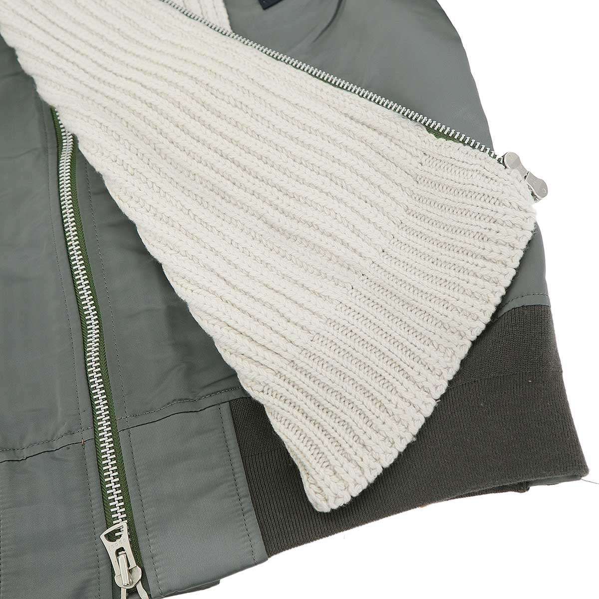 sacai サカイ 22AW Nylon Twill Mix Knit Blouson ナイロンツイル