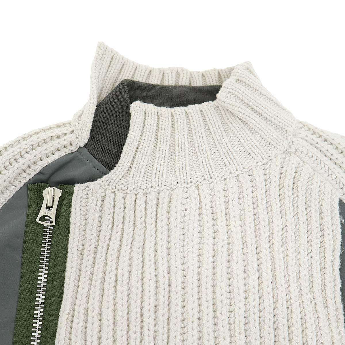 sacai サカイ 22AW Nylon Twill Mix Knit Blouson ナイロンツイル