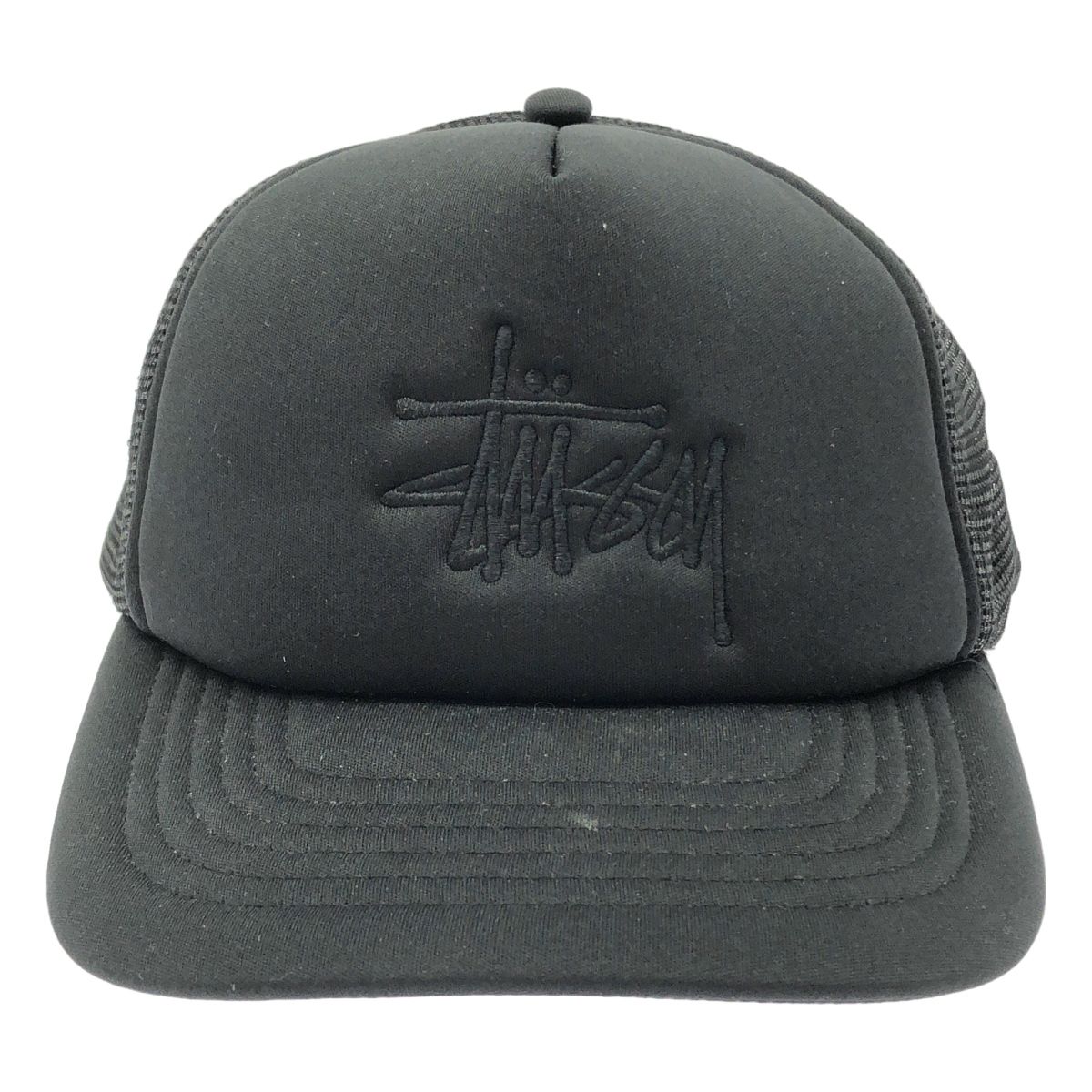 Stussy ステューシー メッシュロゴキャップ ブラック - メルカリ